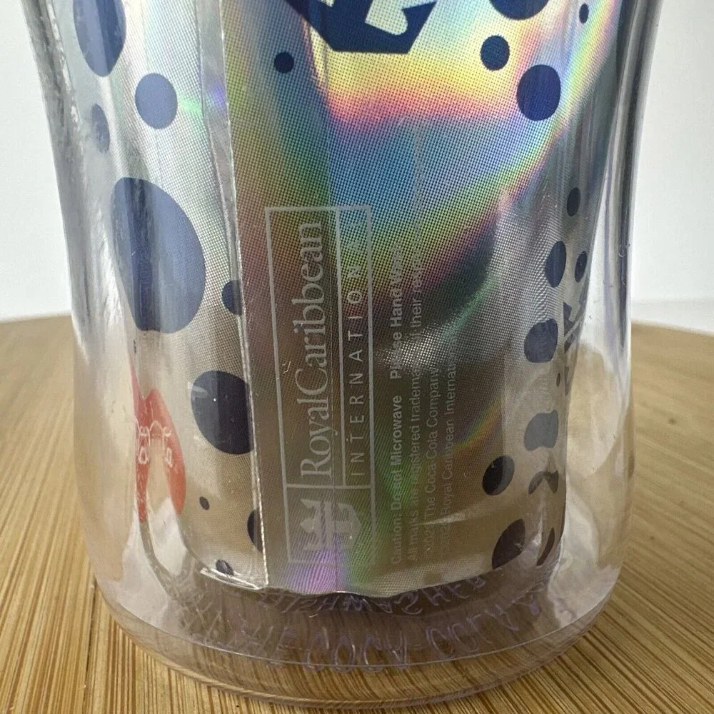 Royal Caribbean Cruise Line Save the Waves 2017 Cups‎ Coca Cola Tumbler Blue